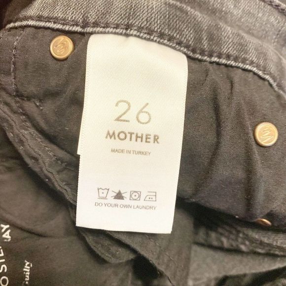 Mother Denim The Insider Crop Two Step Fray Not Guilty Black Jeans Women’s Sz 26 - Picture 12 of 12